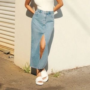 DYNAMITE DENIM MAXI SKIRT - LAST DROP